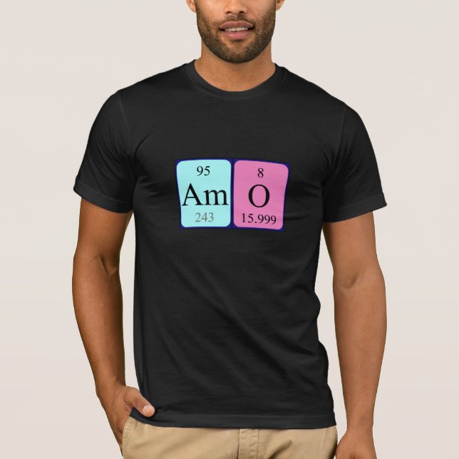 Amo periodic table name shirt (Front)