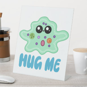 Amoeba Hug Pedestal Sign