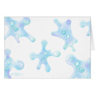 Amoebae (Amoebas) Glistening Microbes Note Cards