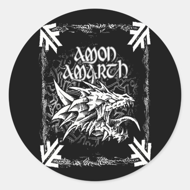 Amon Amarth Perfect Gift For Fans Classic Round Sticker (Front)