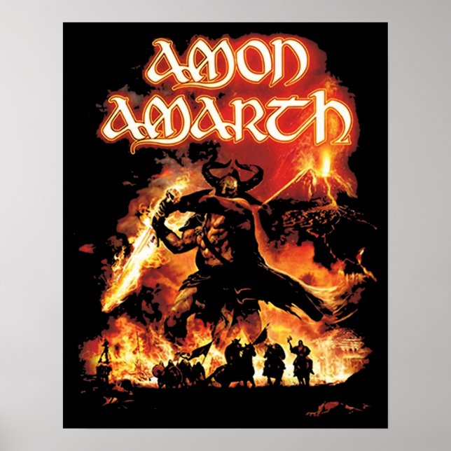 Amon Amarth Retro Fan Art Tribute Design Poster (Front)