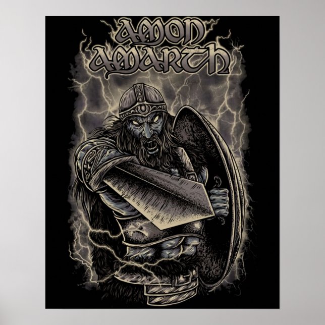 Amon Amarth Retro Fan Design Poster (Front)