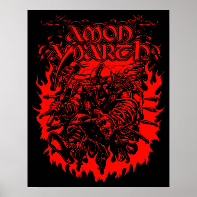 Amon Amarth Retro Pastel Tribute Poster (Front)