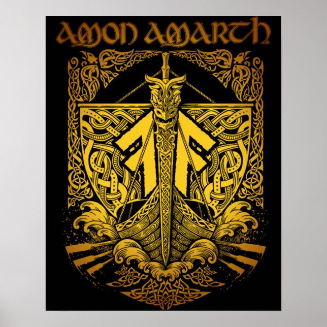 Amon Amarth Retro-Style Fan Art Design Poster (Front)