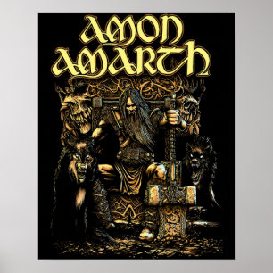 Amon Amarth Thor Band Logo Official Poster