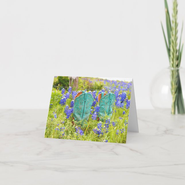 Among Bluebonnets Card (Front)