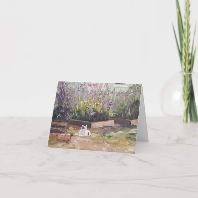 'Among Purple Flowers' Notecard (Front)