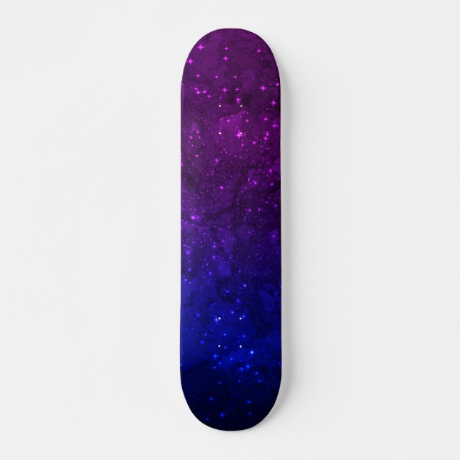 Among Stars in the Blue and Purple Galaxy Skateboard (Front)