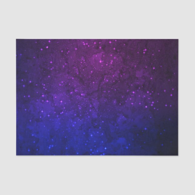 Among Stars in the Blue and Purple Galaxy Tissue Paper (Front)