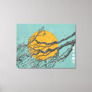 Among the blossoms canvas print