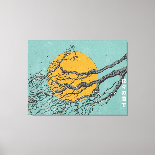 Among the blossoms canvas print (Front)