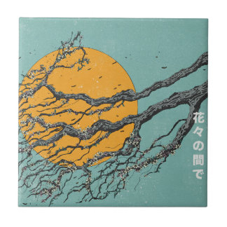 Among the blossoms tile