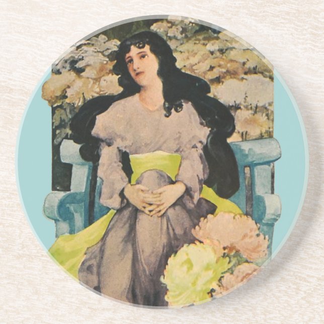 Among the Chrysanthemums Coaster (Front)