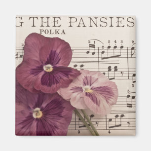 Among The Pansies Magnet