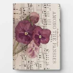 Among The Pansies Plaque