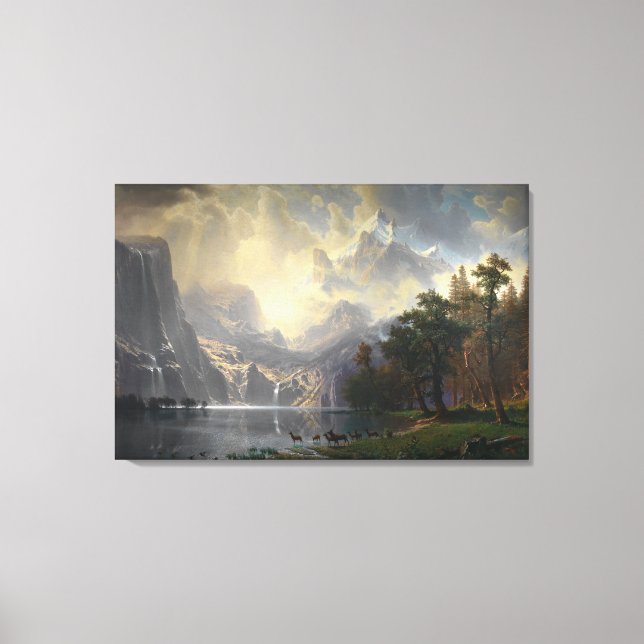 Among The Sierra Nevada By Albert Bierstadt Canvas Print (Front)