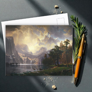 Among the Sierra Nevada, California, Bierstadt Art Postcard