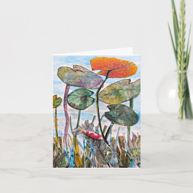 Among the Waterlilies Card (Front)