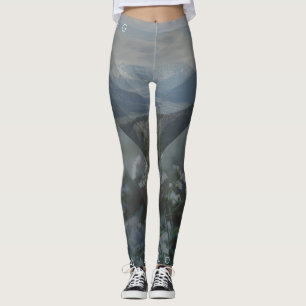 Among The Wildflowers Mountain Setting Leggings