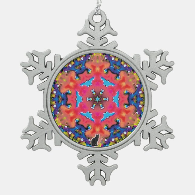 Amonium Kaleidoscope Snowflake Ornament (Front)