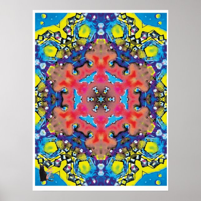 Amonium Kinetic Collage Kaleidoscope Poster (Front)