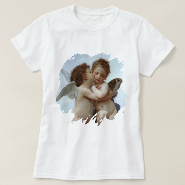 Amor and Psyche as Children /Angels First Kiss T-Shirt (Design Front)