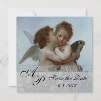 Amor and Psyche as Children Wedding Party Monogram