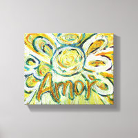 Amor Angel Word Art Painting Wrapped Canvas