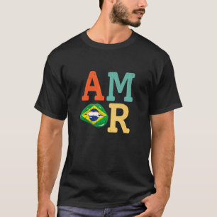Amor Brazil flag lips T-Shirt