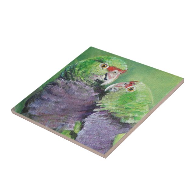 Amor dos Roxinhos (detail) Tile (Side)