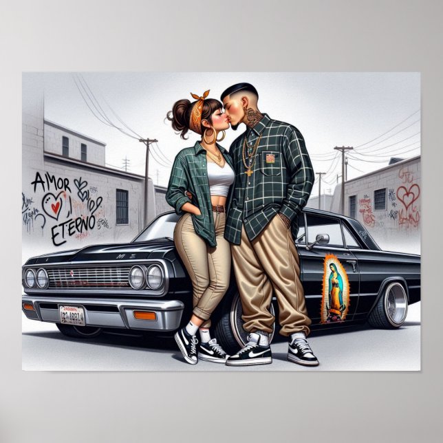 Amor Eterno Cholo Love Couple Poster (Front)