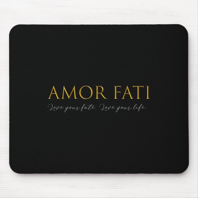 Amor Fati Love Of Fate Stoic Philosophy Latin Quot Mouse Mat (Front)