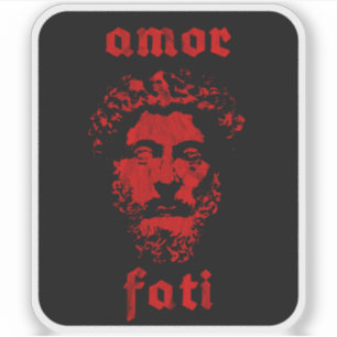 Amor Fati - Marcus Aurelius (vintage red)