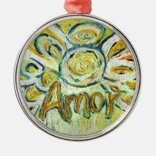 Amor Inspirational Angel Word Ornament