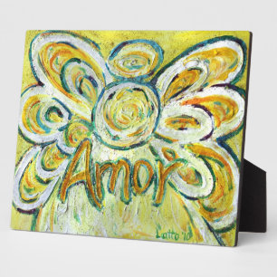 Amor Inspirational Angel Word Painting Poem Plaque