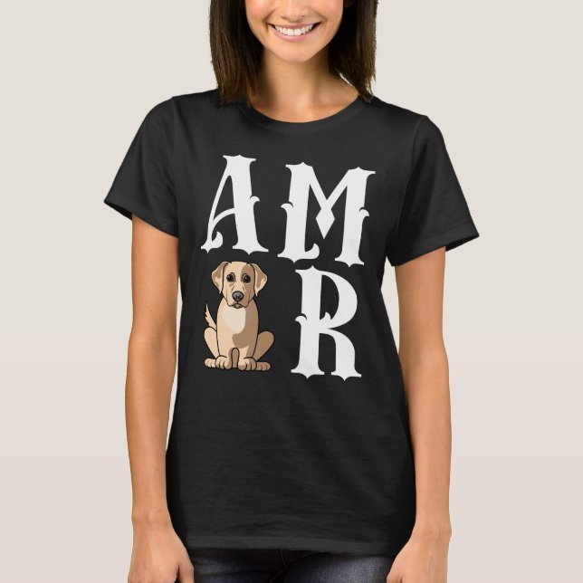 Amor Love Labrador Retriever Dog Mum T-Shirt (Front)