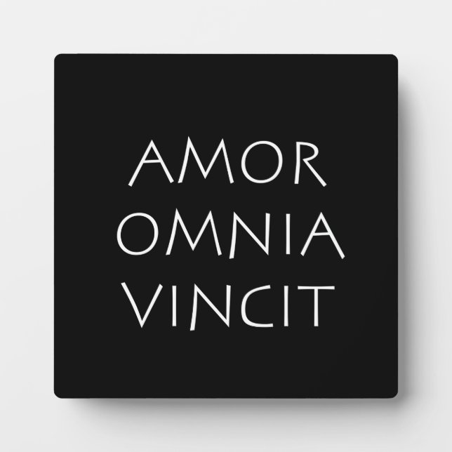 Amor Omnia Vincit Plaque (Front)