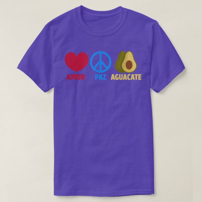 Amor, paz, aguacate  T-Shirt (Design Front)