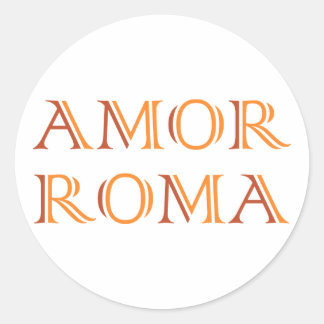 Amor Roma love Rome love Classic Round Sticker