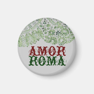 Amor Roma With Green Lace Magnet