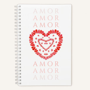 AMOR-SPANISH LOVE 5.5x8.5 Spiral Notebook