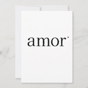 Amor - valentine typography card