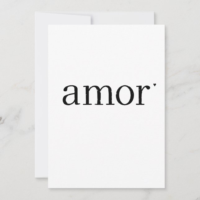 Amor - valentine typography card (Front)