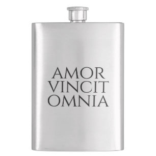 Amor Vincit Omnia Hip Flask