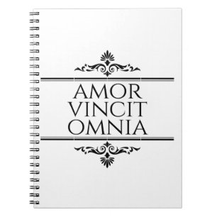 Amor Vincit Omnia Love Conquers All Latin Phrases Notebook