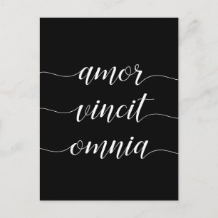 Amor vincit omnia postcard