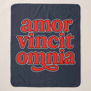 Amor vincit omnia sherpa blanket