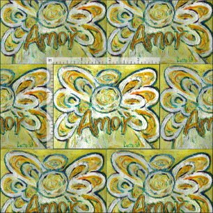 Amor Word Angel Fabric Art Material