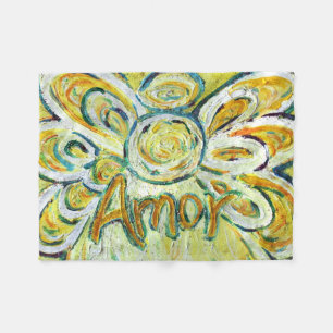 Amor Word Guardian Angel Custom Fleece Blanket