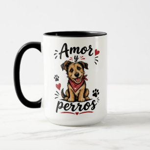 Amor y Perros Funny Dog Lover Design Mug